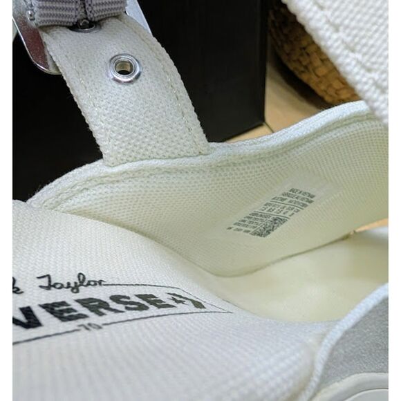 Converse White Chuck 70 De Luxe Heel Platform Open Toe Sandals Women's 9.5 NIB - Picture 10 of 14